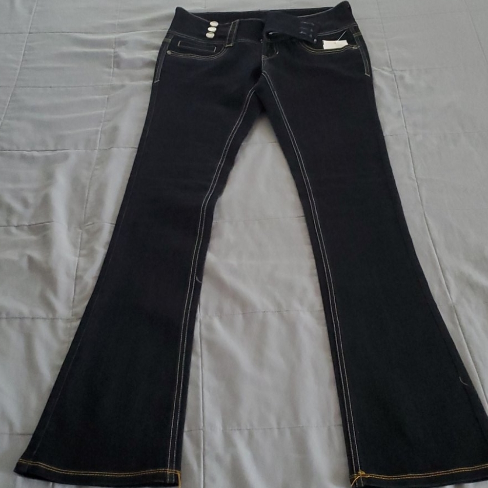 FRAGILE DENIM STRETCH BOOT CUT JEAN SIZE 0